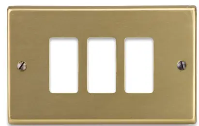 [EMS354/3] PLACCA BRONZO 3 FORI VIMAR 8000