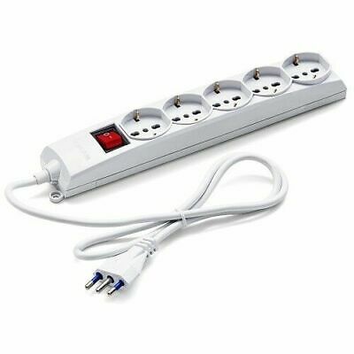 [EMS72590] MULTIPRESA 5USCITE CON CAVO DA 1,2M BIANCA