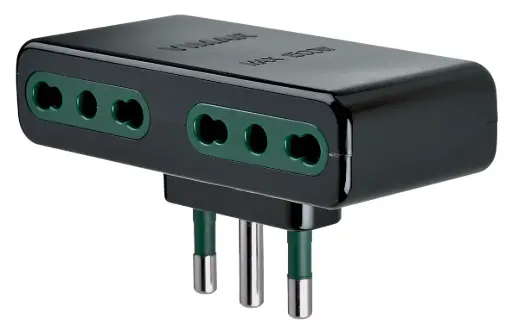 [EVM01165] ADATT.MULT. PRESA 4 USCITE S17+4P17/11 NERO