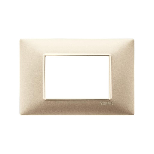 [EVM1465322] PLACCA VIMAR PLANA 3MODULI CHAMPAGNE OPACO