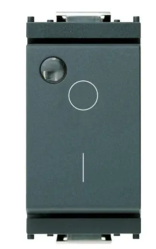 [EVM16036] INTERRUTTORE BIPOLARE LUMINOSO 16A  IDEA GRIGIO