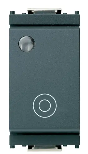 [EVM16090] PULSANTE LUMINOSO 1P 10A IDEA GRIGIO