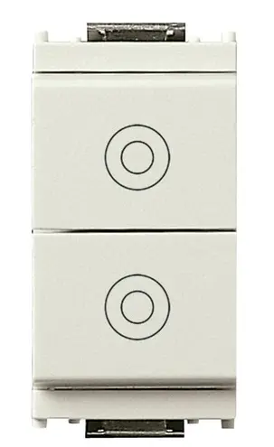 [EVM16121B] PULSANTE DOPPIO 1P 10A IDEA BIANCO