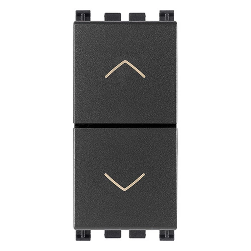[EVM19062] PULSANTE DOPPIO INTERBLOCCATO NO+NO 10A ARKE GRIGIO