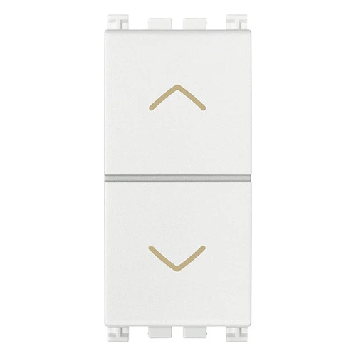 [EVM19062B] PULSANTE DOPPIO INTERBLOCCATO NO+NO 10A ARKE BIANCO