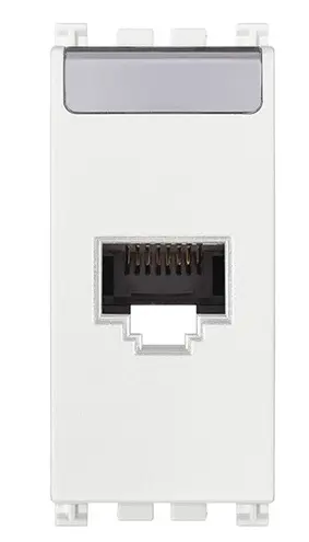 [EVM19339.11B] PRESA RJ 45 CAT5E 8 CONTATTI - ETHERNET ARKÉ BIANCA