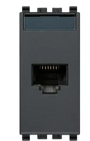 [EVM203388] PRESA RJ45 C/CON.NETSAFE CAT5E 8/8 EIKON GRIGIO