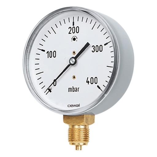 [ICW91406207] MANOMETRO A POLMONE PER GAS 1/4 D63 600 BAR