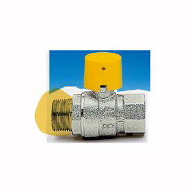 [IENS0258N35] VALVOLA SFERA CON CAPUCCIO SIGILLO GIALLO A PASSAGGIO TOT. FF 3/4"