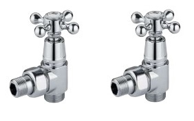 [IPLAO144050B] VALVOLA + DETENTORE SQUADRA 12X1/2 ARREDA OLD BIANCO