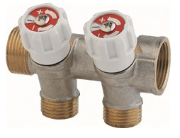 [IAT202B] COLLETTORE CON VITONE 45° 3/4" 2 VIE BIANCO-ASTORI