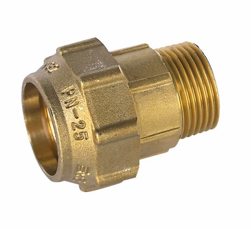 [IASRF50112] RACCORDO FEMMINA 1"1/2X50 OGIVA OTTONE SERIE GORBEA
