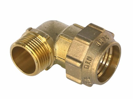 [IASGM2012] GOMITO MASCHIO 1/2"X20 OGIVA OTTONE SERIE GORBEA