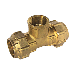 [IASTF40114] TEE FEMMINA  1"1/4X40 OGIVA OTTONE SERIE GORBEA