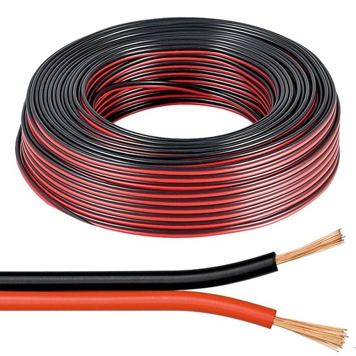 [ECCPICS215BI] CAVO PIATTINA  BICOLORE R/N2x1,5