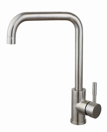 [IDB226IN] MISCELATORE LAVELLO CUCINA CROMO SATINATO CANNA QUADRATA