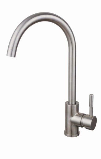 [IDB225IN] MISCELATORE LAVELLO CUCINA CROMO SATINATO CANNA A PONTE