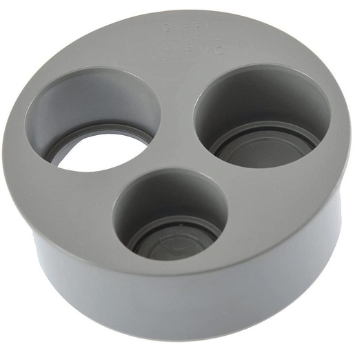 [ICB1104040] TAMPONE IN PP GRIGIO 110-40-40-40 CON TRE PREDISPOSIZIONI ALLA FORATURA