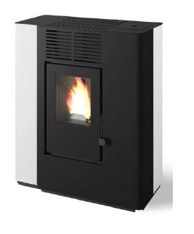 [IEVNELLAR] STUFA CANALIZZATA 9,5 kW NELLA ROSSO