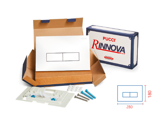 [IPUR139562] PLACCA CROMO ECO "RINNOVA" TELAIO-SPORTEL.CROMO  PLACCA28 CM SPESSA 4,7MM