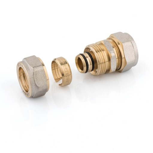[IAT528220] RACCORDO DOPPIO 20X20 NICHELATO PER MULTISTRATO INSERTO FISSO ASTORI