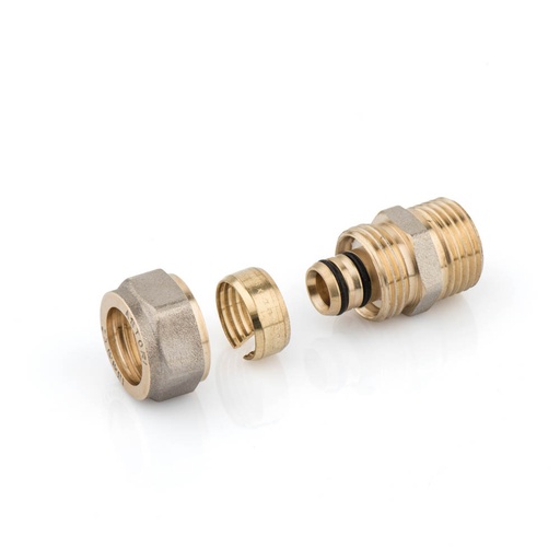 [IAT52901634] RACCORDO DIRITTO MASCHIO 16X3/4 NICHELATO PER MULTISTRATO INSERTO FISSO ASTORI