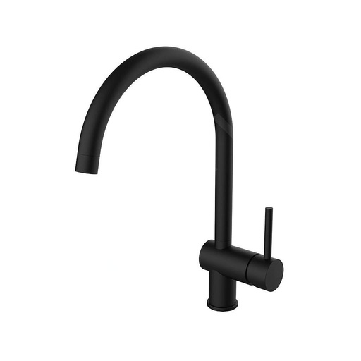 [IPFLIG280NO] MISCELATORE LAVELLO CANNA TONDA NERO OPACO