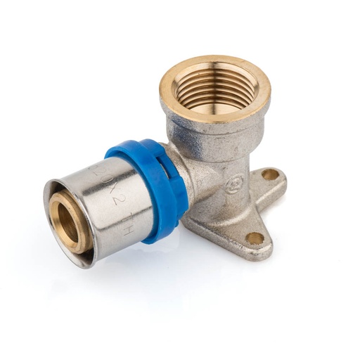 [IAT3881612] GOMITO FEMMINA 16X1/2 CON FLANGIA  A PRESSARE - ASTORI