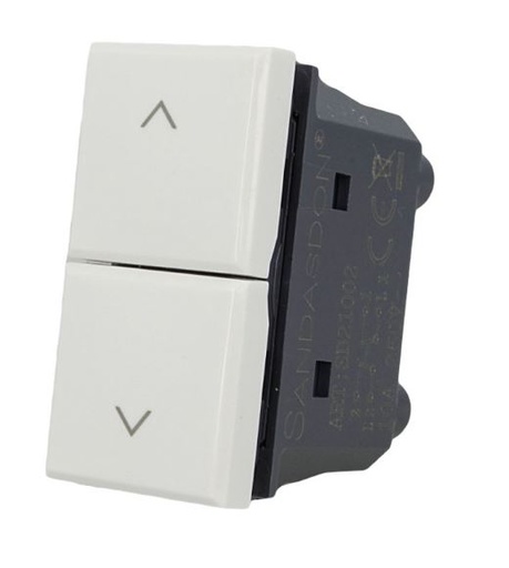 [EMATOT1202] PULSANTE DOPPIO  COMPATIBILE CON VIMAR PLANA