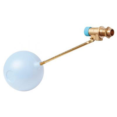 [ICO5213] GALLEGGIANTE TIPO INGLESE VALVOLA IN OTTONE ASTA TONDA 1/2"  220 mm.