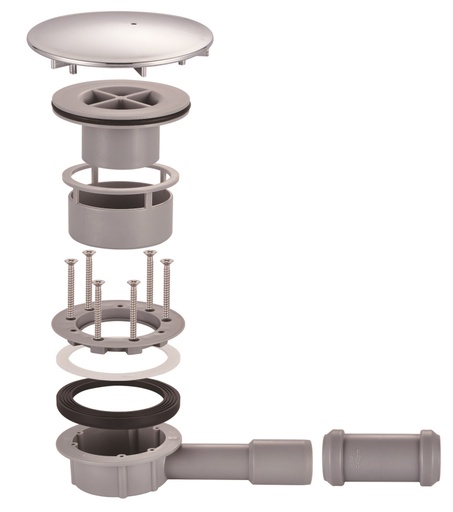 [ITCPD90] PILETTA DOCCIA ABS  SIFONATA D.40 FORO D.90  H.43 MM