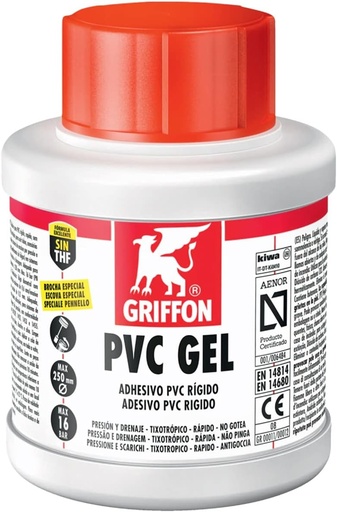 [IGRF6301155] Griffon Adesivo rapido tixotropico per PVC rigido privo di THF.