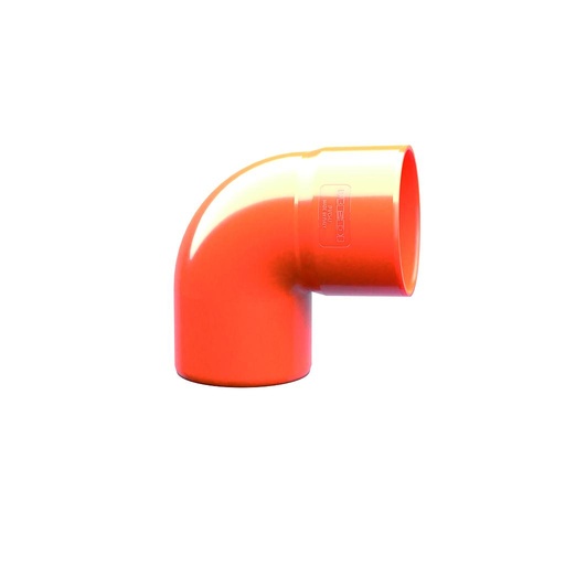 [INPC9040] CURVA 90° D. 40 ROSSO-ECONOMY-  