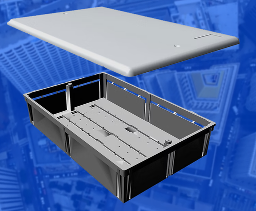 [IGFC60] CASSETTA  PER COLLETTORI 60x26x9,5cm GEFERPLAST 