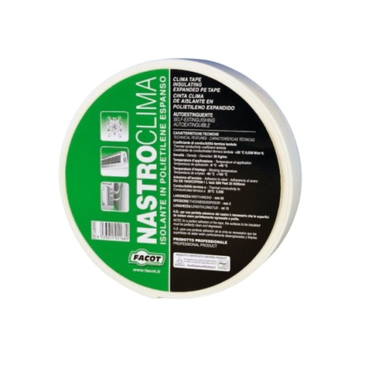 [IFTNASTROCLIMA] NASTRO CLIMA-ROTOLO PER ISOLAMENTI TERMICI IN IMPIANTI DI ARIA CONDIZIONATA 50MMX10MX3MM