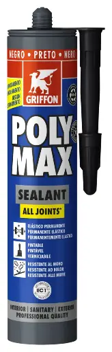 [IGRF7006553] GRIFFON POLY MAX SEALANT ALL JOINTS NERO 280ML