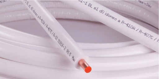 [ITURSC381] TUBO  RAME SMISOL CLIM BIANCO 3/8X1,00(9,525) 