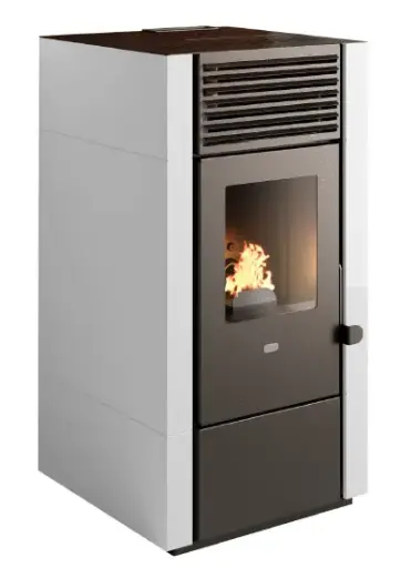 [IEVPOLYN95] STUFA POLY NERO  GOFFR. 9,5 KW
