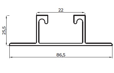 [EDSBINARIO50] BINARIO FV PER TETTO LAMIERA GRECATA DA 50CM 