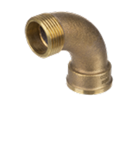 [IRZG1114] CURVA LUNGA 90° M/F 1 1/4" OTTONE GIALLO 