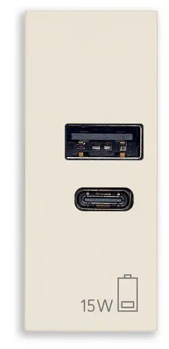 [EVM30292AC15C] PRESA USB A+C 5V 15W LINEA CANAPA