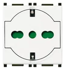 [EVM14211] PRESA A PRESSARE SCHUKO 2P+T P40 UNIVERSALE BIANCO